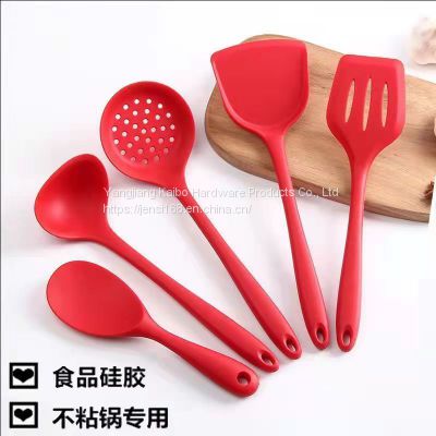 Pot spatula spoon set non-stick pot spoon food grade silicone spoon household hotel high temperature spoon spatula
