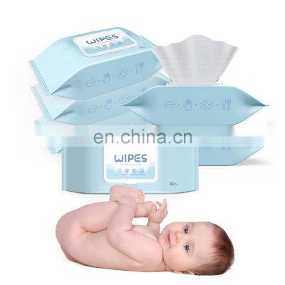 Free Sample Natural cotton Skin-friendly Sensitive Skin Baby Wet Wipes OEM Available