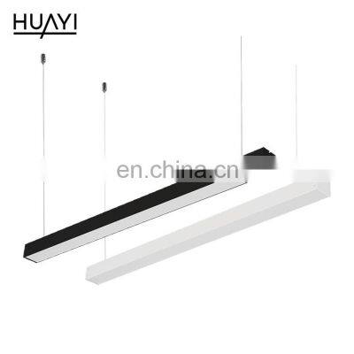 HUAYI New Product Modern 26watt 30watt Office Commercial Indoor Ceiling Hanging Led Linear Light