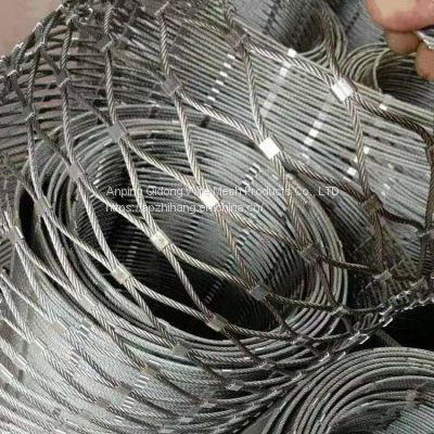 Convenient Transportation Interspersed Stainless Steel Rope Mesh Acid And Alkali Resistance