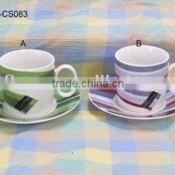 Fine Stoneware Cup and Saucer