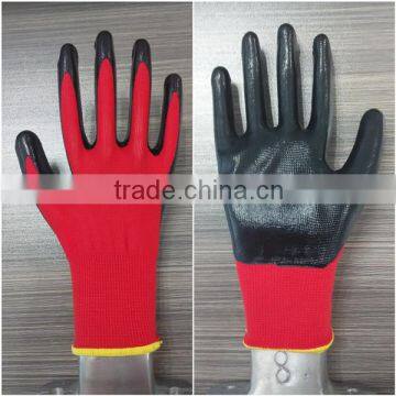 13 gauge 35g~50g nitrile coated construction safety gloves