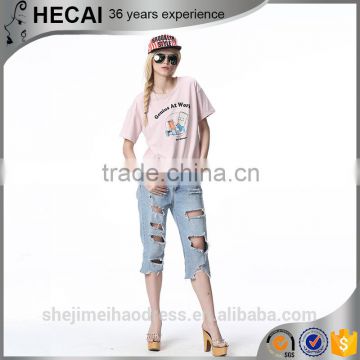 2016 custom china women cartoon patterns beautiful girl t-shirt