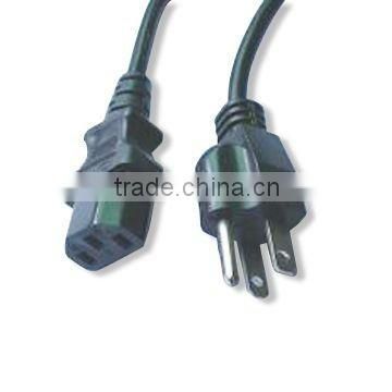 American Nema 5-15p power cord with IEC C13 connector UL approval