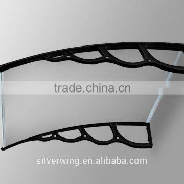 Wind resistant canopy polycarbonate canopy wtih aluminum canopy brackets for balcony cover