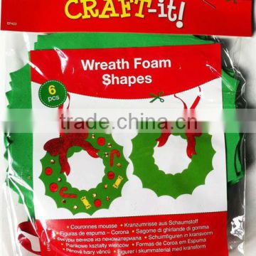 Free of Formamide 6PCS Christmas Wreath Foam Shapes