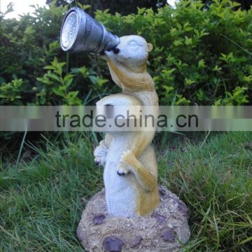 Small solar lights mongoose telescope statue decorative lighting