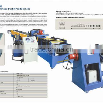 Steel Profile CUZ Section Purlin Cold Roll Forming Machine
