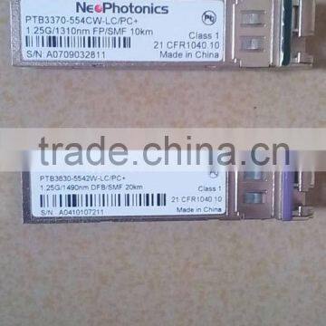 NEOPHOTONICS PTB3370-554CW-LC PC+ 1.25G 1310NM FP SMF 10KM sfp transceivers