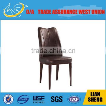 Leather cover sponge seat dining chair, wood legs dining chair for home and hotel DCI3077#