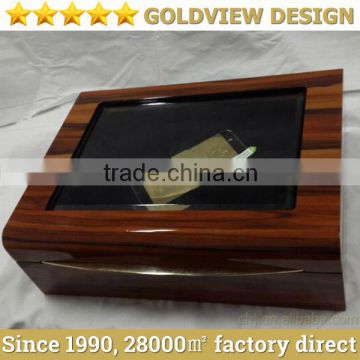 luxury piano cherry lacquer finish wooden golden iphone 5s box dubai market