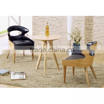 Different color luxury leather cushion dining chair