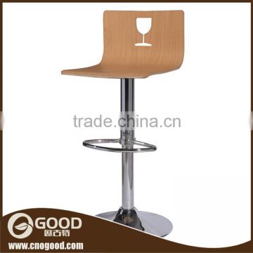 2014 Saleable Club Use Modern Swivel Wood and Metal Bar Chair OB05