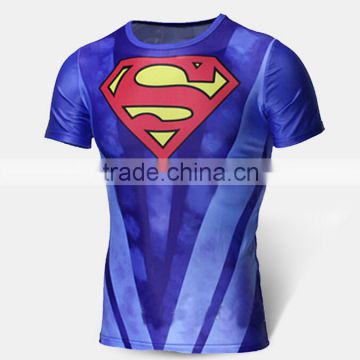 Drop Shipping Men T-shirt 1 PCS MOQ Superhero Sublimation Print Tops N10-21