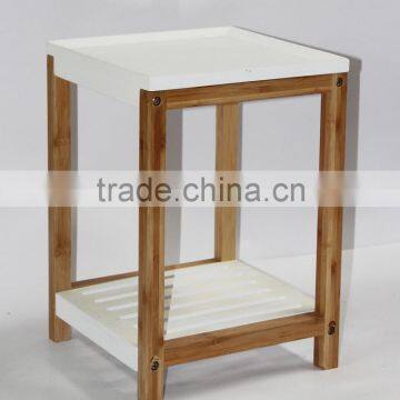 Bamboo living room Rack with white tray