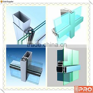 2016 Latest technology exterior building aluminum structural glass curtain wall