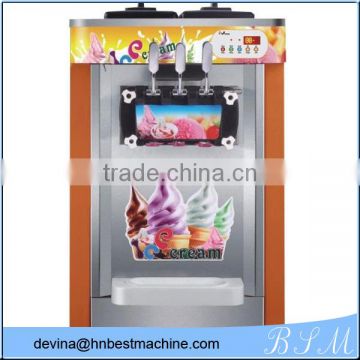 Air cooling type Two Flavour + One Mix Flavour soft ice cream machine