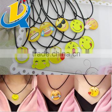 2016 fashion long chain emoji necklace