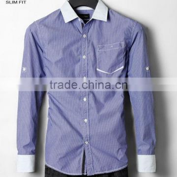 100% Cotton Fashion stripe dress shirts men 2013/shirt manufacturers
