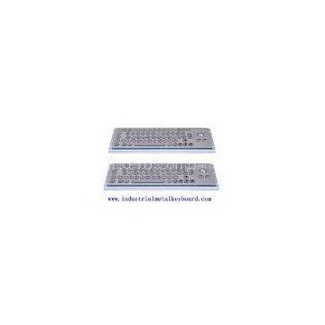 Stainless Steel Industrial Keyboard With Trackball For Kiosk , Banking