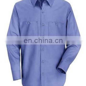 New Design Durable Man Longsleeves Shirt /Sky Blue Shirt With Pockets
