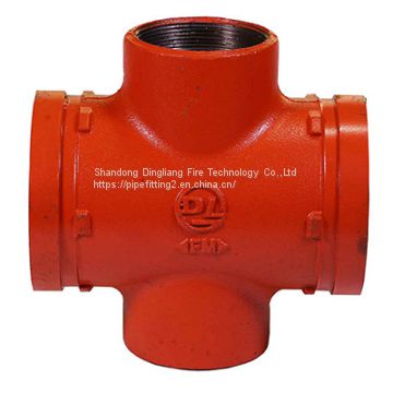 ductile iron pipe fittings threaded reducing cross