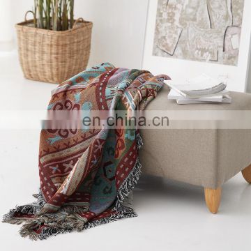 RAWHOUSE boho beach style bohemian jacquard cotton blanket