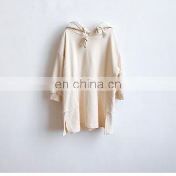 Girls' autumn clothes new Korean casual girl baby children children's hooded sweater coat mid-length
