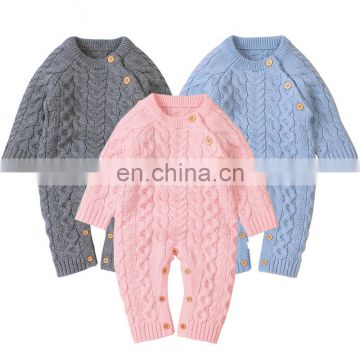 2020 Newborn Baby Boy Rompers Toddler Jumpsuit Girls Candy Color Knitted Baby Clothes Infant Boy Overall Children Outfit Spring