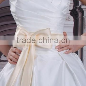 2015 Elegant Padded Party Evening Wedding Bridesmaid Prom Ball Mini Short Dress with lovely belt