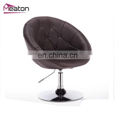 New leather adjustable hydraulic fashion design round chaise lounge egg chair