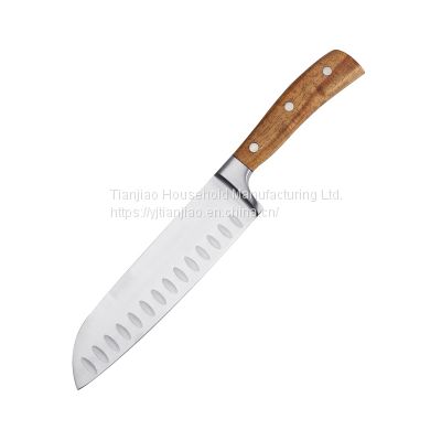 Cooking Chef Kitchen Knives 3cr13/5cr15 Mov/German 1.4116 Stainless Steel Knife 7 inch Japanese Santoku Salmon Sushi Knife