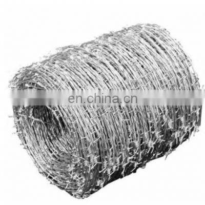 The Green Coated Barbed Wire Electro Galvanized Barbed Wire in shandong
