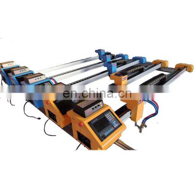 Gantry Plasma cutting machine  automatic cut steel sheet cutter multi language English software CNC F2100 THC F1621