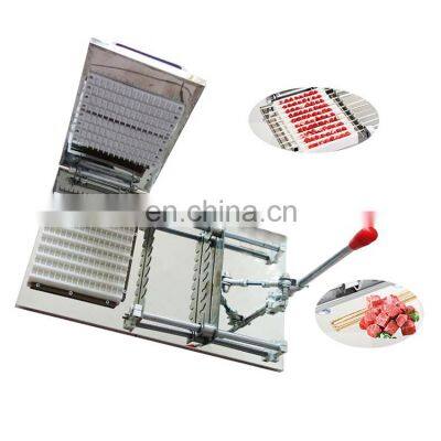 cheap  price stainless steel manual mutton kebab machine beef satay string making machine