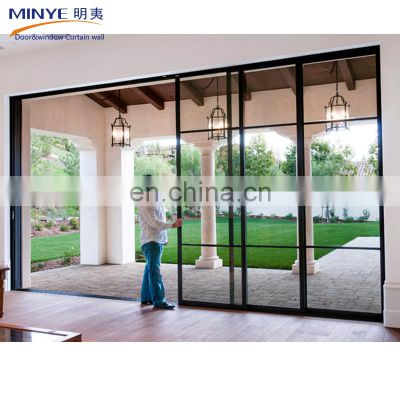 Top Quality Balcony Sliding Glass Door Aluminum Profile Double Tempered Glass Sliding Door