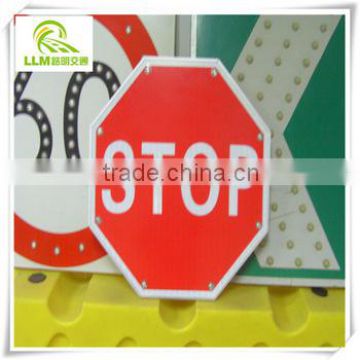Quality assured durable warning sign board road led traffic sign