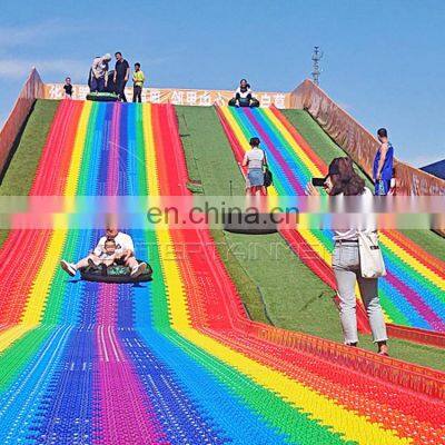 Antique amusement park rides children play park equipment rainbow slide for sale