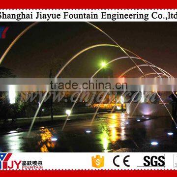 Jump jetting fountains with led light