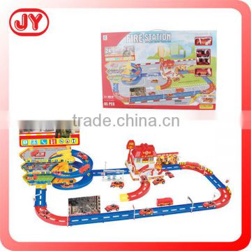 High quality kids fire station toys with pull back car