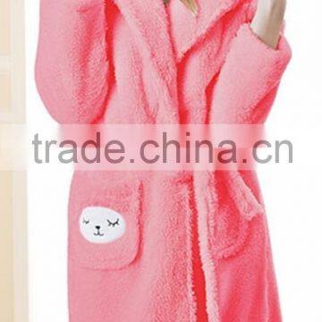 2015 latest designLadies popular coral fleece bathrobe