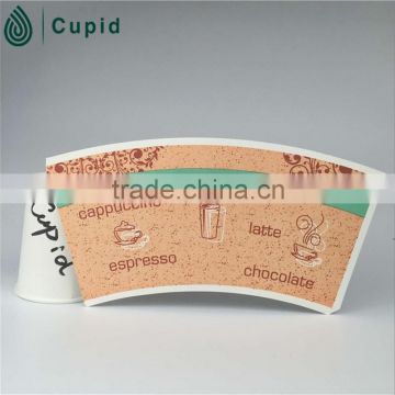 HZTL customed printed paper cup fan paper cup raw material / paper cup fan coated pe