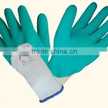 Cotton wrinkle latex protective glove