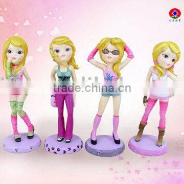 Fashion girl, cool lady, poly figure