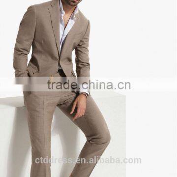 2014 Top Quality 100% wool Classic camel chinese suits for men