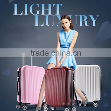 ABS PC zipper sky travel trolley luggage bags