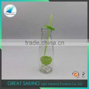 150ml Portable Square Clear Milk Glass Bottle