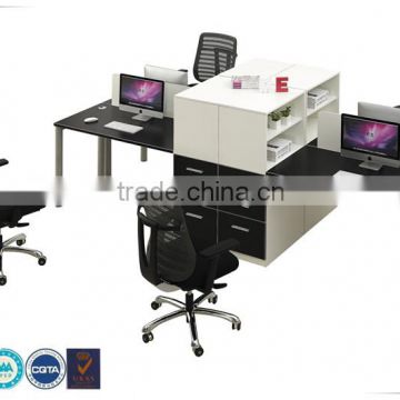 Wholesale graceful MDF four-seater office furniture desk workstation