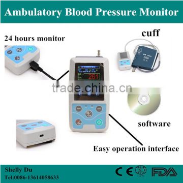 Clinic Hospital Medical 24 Hours CS-3CL Cardiac Heart Holter Monitor 3 /12 Channel ECG Holter Recorder with Free Software-Shelly