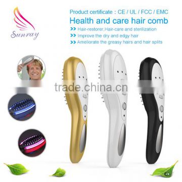 Light thrapy hair regrowth remedies for hair fall electric massage comb